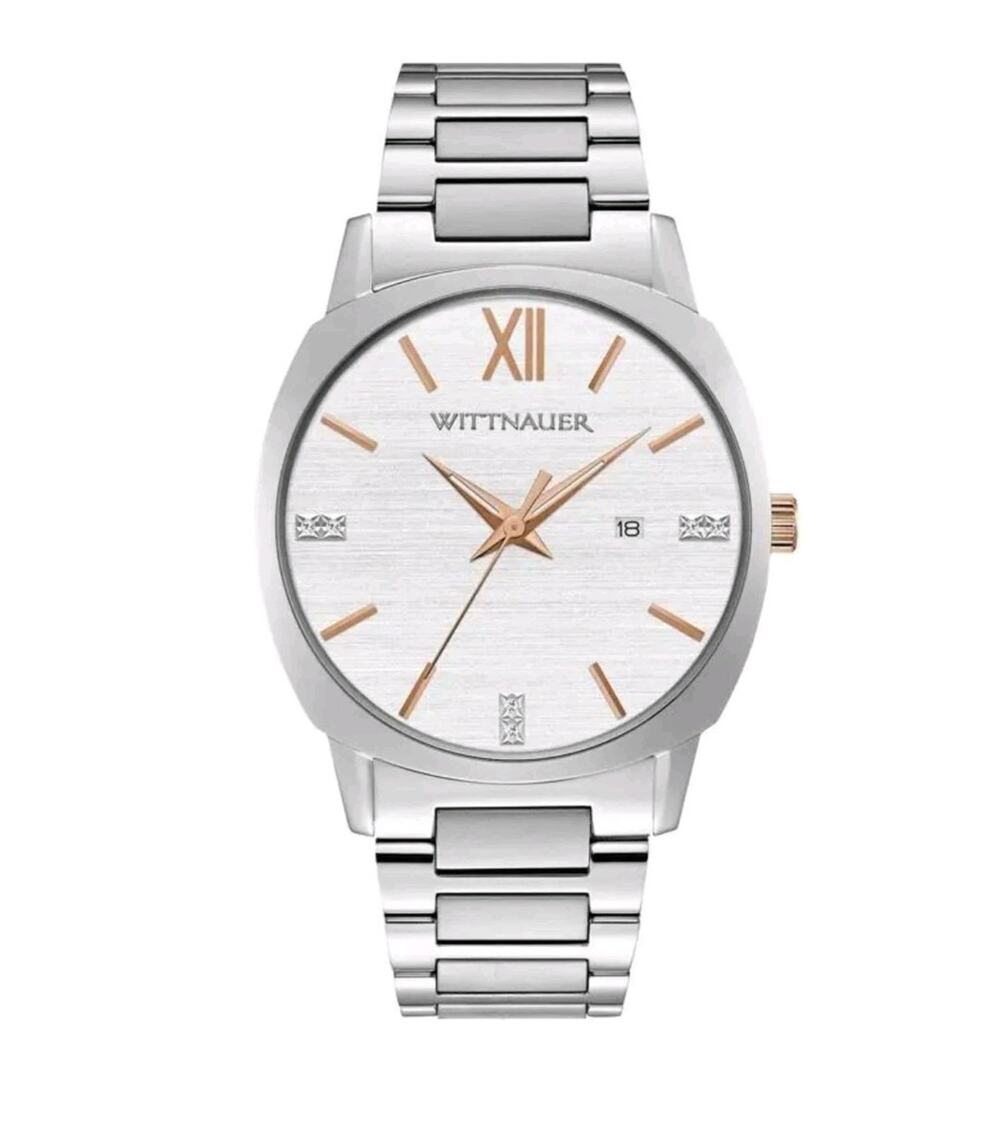 Nwt Wittnauer $525 WN3098 Store Display 9.7 /10 Men's Monserrat White Dial Watch
